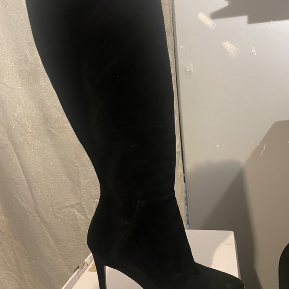 ALDO Black Suede Stiletto Boots - Picture 5 of 10